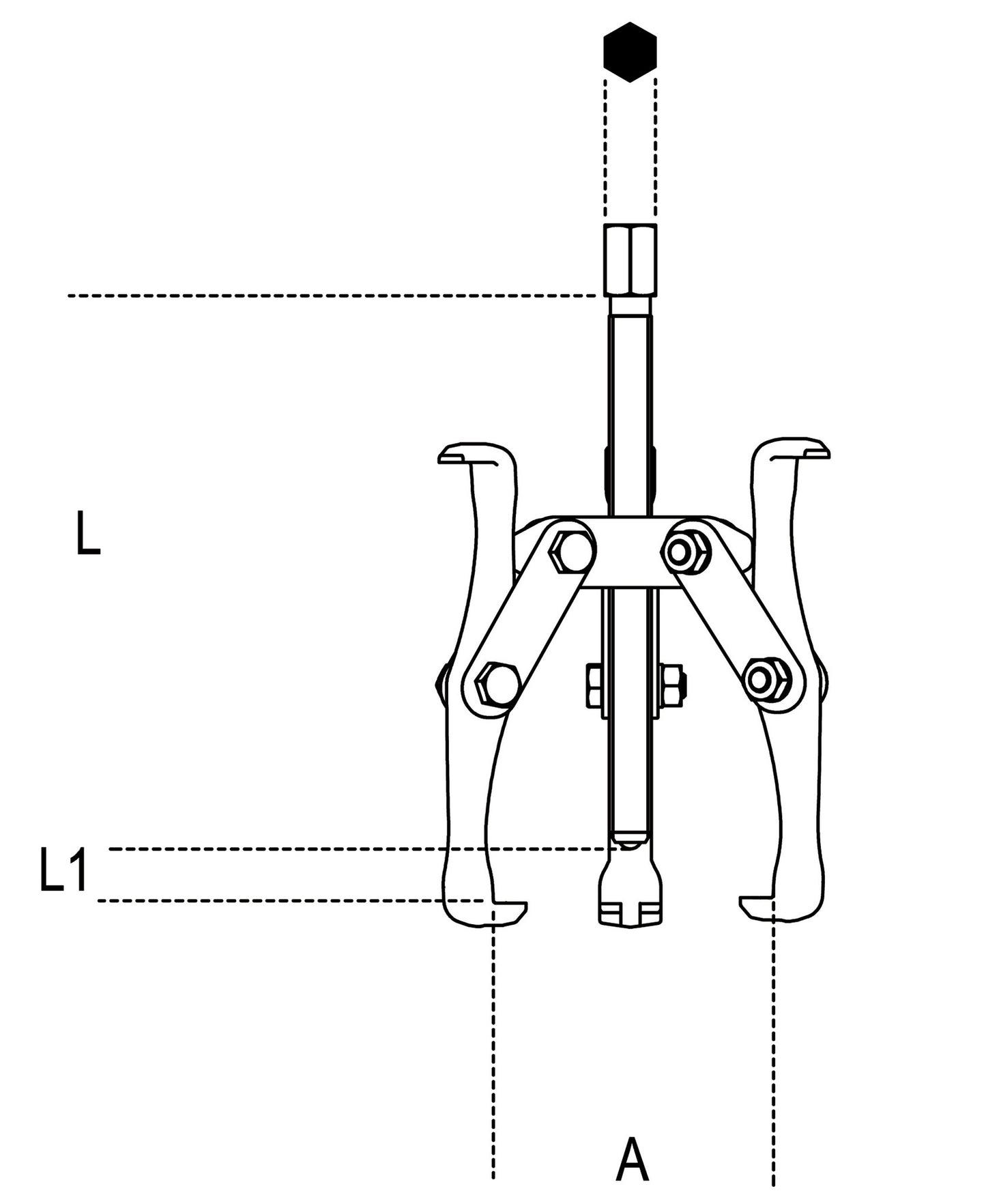 Beta Tools Model 1521  1-Pullers + Three Reversible Legs