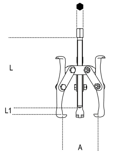 Beta Tools Model 1521  1-Pullers + Three Reversible Legs