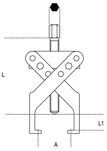 Beta Tools Model 1508  1-Two-Leg Pullers Light Series
