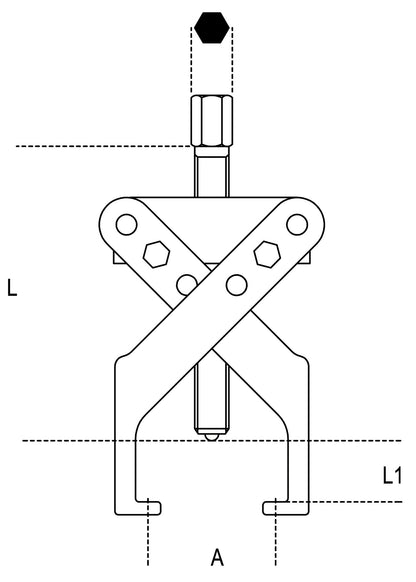 Beta Tools Model 1508  2-Two-Leg Pullers Light Series