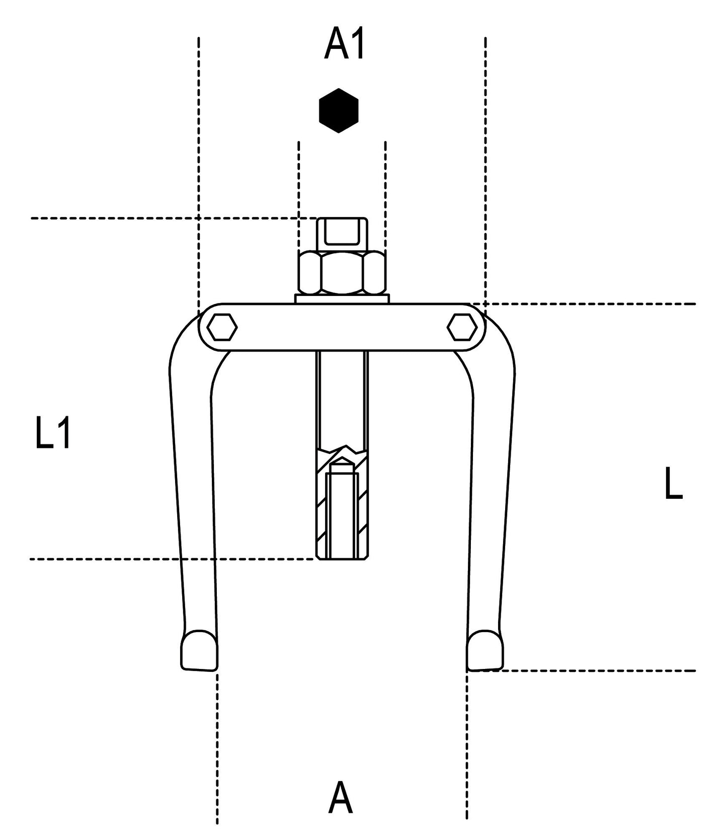 Beta Tools Model 1542  2-Two-Leg Pullers for Extractors