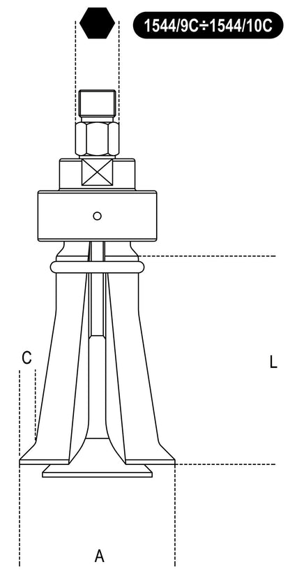 Beta Tools Model 1544  10C-Two-Leg Internal Extractors
