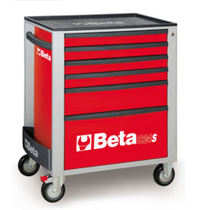 Beta Tools Model C24S  6/R-Mobile Roller Cab 6 Drawers Red