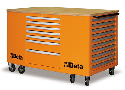 Beta Tools Model C31  O-Mobile Workstation 28 Drawers Orange