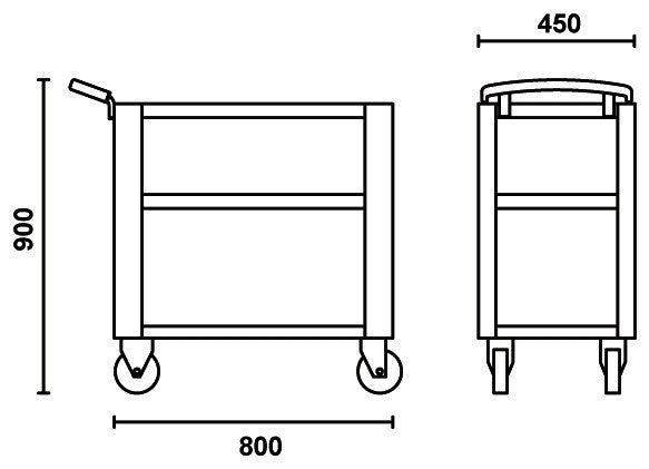 Beta Tools Model C51  R-Easy Trolley Red
