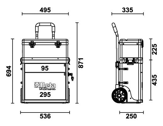 Beta Tools Model C41  S-Two-Module Tool Trolley