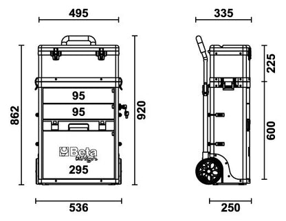 Beta Tools Model C41  H-Two-Module Tool Trolley