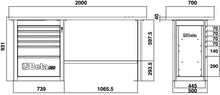 Beta Tools Model C59  A-G-Endurance Workbench 6 Drawers