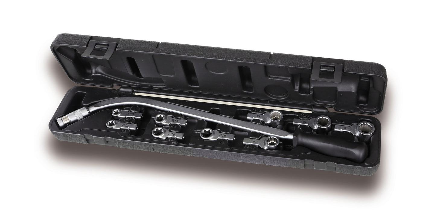 Beta Tools Model 1477  C10-Bent Wrench withÂ 9 Bits