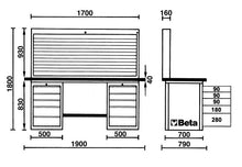 Beta Tools Model C57S  B/G-Mastercargo Workbench Grey
