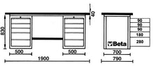Beta Tools Model C57S  D/R-Mastercargo Workbench Red