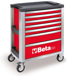 Beta Tools Model C39  R-Mobile Roller Cab 7 Drawers Red
