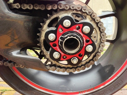 DBK Special Parts (Ducabike) Dual Color 6 Hole Rear Sprocket Hub Flange Carrier for Most Large hub Ducati