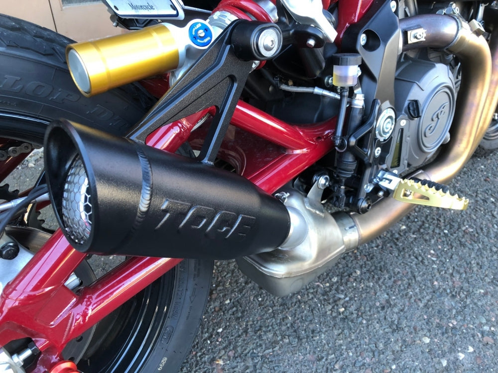 TOCE Performance Visor Tip Slip-on Exhaust System for Indian FTR 1200 (Flat Track Racer) (19-20)