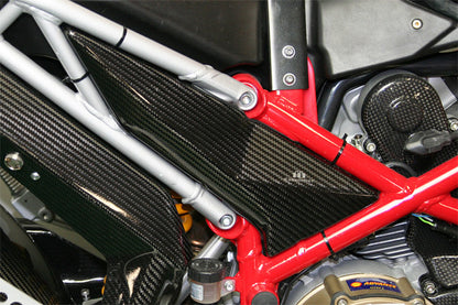 CARBONDRY - DUCATI HYPERMOTARD 1100 / 796 CARBON FIBER FRAME INSERTS (PAIR)