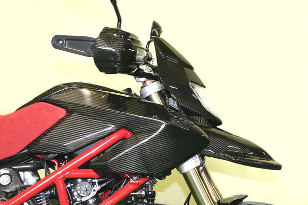 CARBONDRY - DUCATI HYPERMOTARD 1100 / 796 CARBON FIBER HEADLIGHT FAIRING