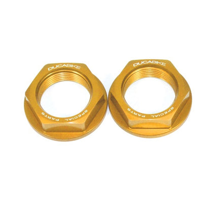 DBK Special Parts (Ducabike) Rear Axle Nut set for the Ducati Scrambler, Hypermotard 698, Monster 797/795/696/695/400, ST3, and Sport Classics