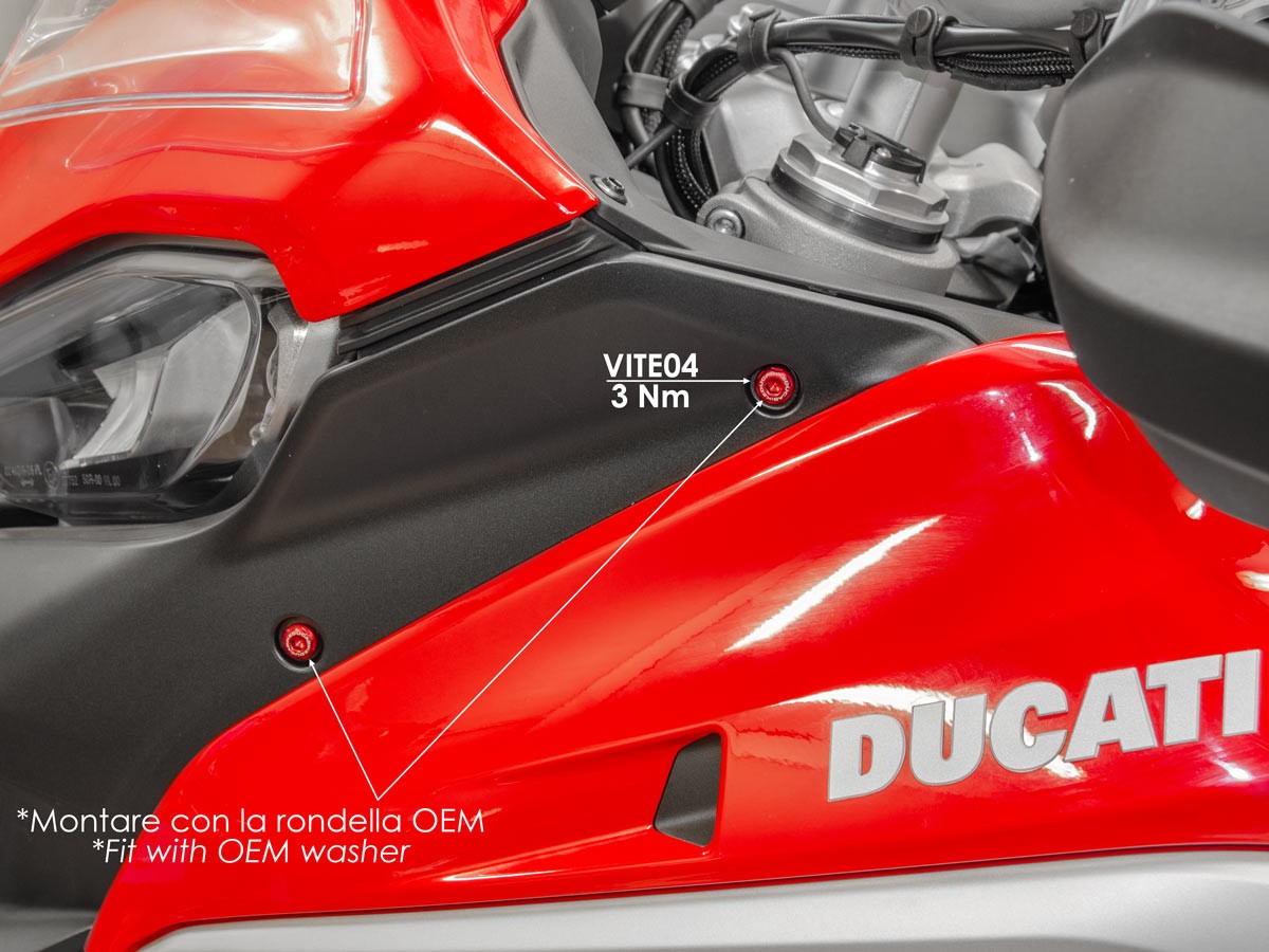 DBK Special Parts (Ducabike) Air Conveyor Bolt Kit for the Ducati Multistrada V4 / S / Sport