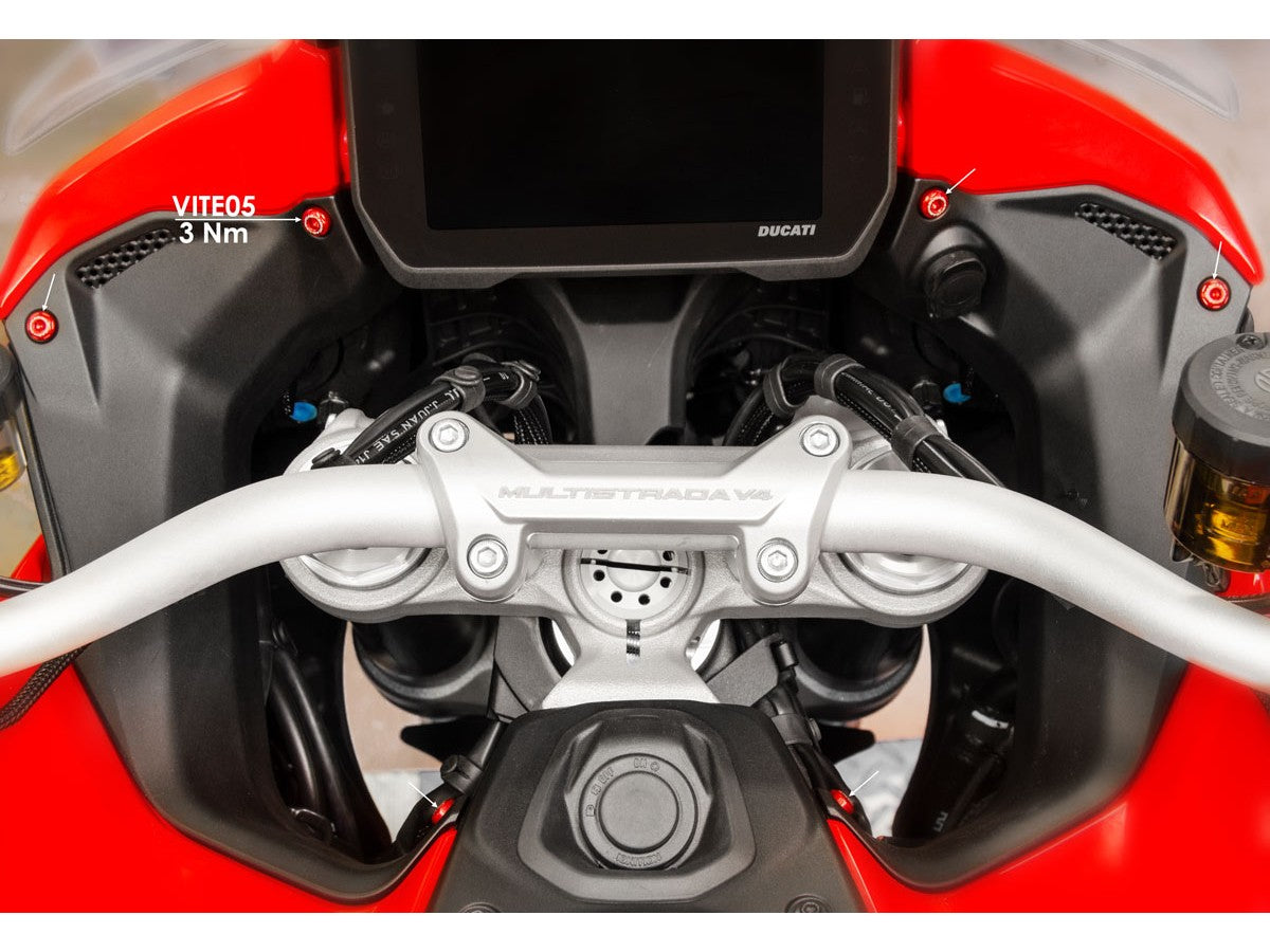 DBK Special Parts (Ducabike) Inner Instrument Panel Bolt Kit for the Ducati Multistrada V4 / S / Sport