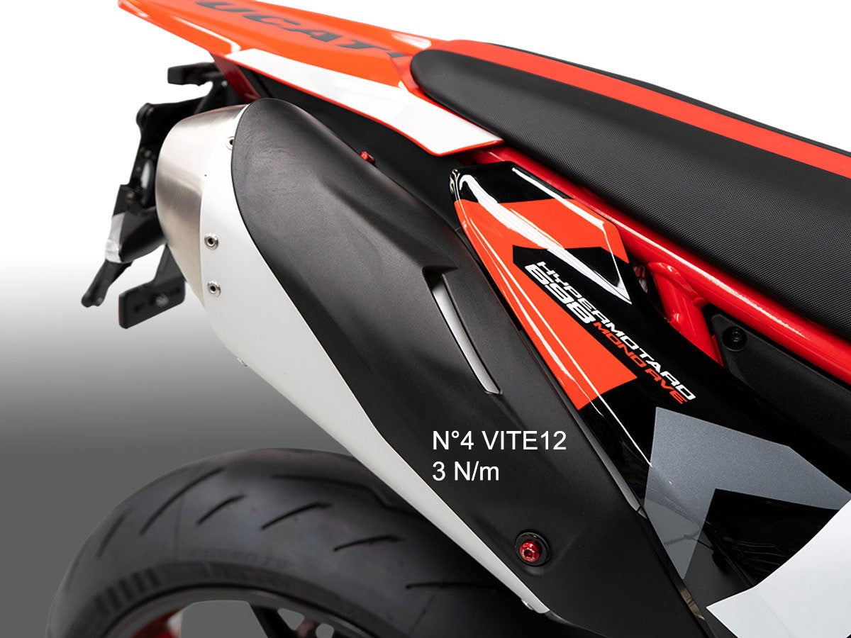 DBK Special Parts (Ducabike) OE Muffler Heat (Exhaust) Shield Screw Kit for the Ducati Hypermotard 698 Mono
