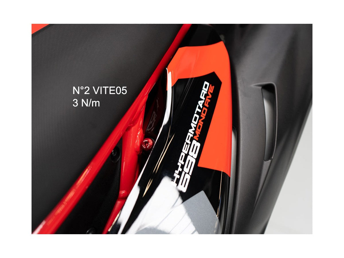 DBK Special Parts (Ducabike) Saddle (Seat) Side Screw Kit for the Ducati Hypermotard 698 Mono