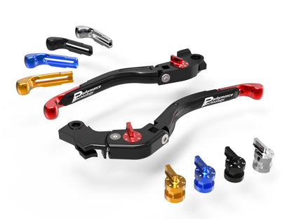 DBK Special Parts (Ducabike) Performance Technology ECO GP2 Folding Lever Set for the Ducati Hypermotard/Hyperstrada 821/939, Monster 821, Multistrada 950, and Scrambler (not Cafe)