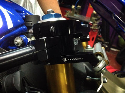 DBK Special Parts (Ducabike) Steering Damper Mount for the Ducati Panigale 1299 / 1199 with Marzocchi 57mm diameter forks