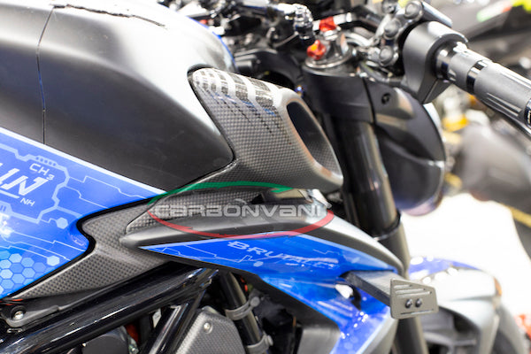 CARBONVANI - MV AGUSTA DRAGSTER 800 CARBON FIBER AIR BOX COVERS / INLETS - PAIR (2018+)