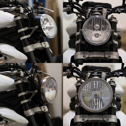 Motodemic Triumph Single Headlight Conversion Bar Mount Kit for Street Triple 675