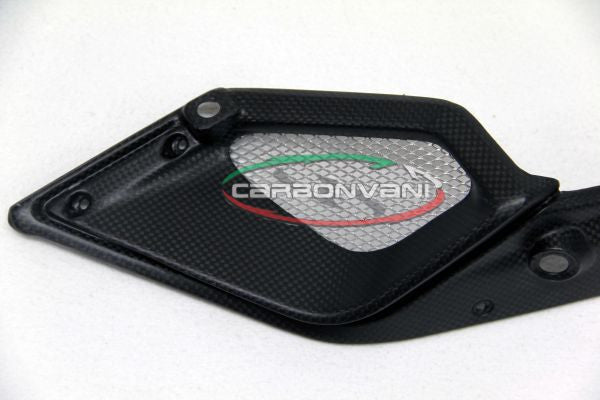 CARBONVANI - MV AGUSTA RIVALE CARBON FIBER LEFT FUEL TANK INSIDE PANEL WITH MESH