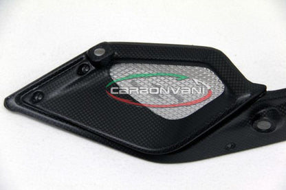 CARBONVANI - MV AGUSTA RIVALE CARBON FIBER LEFT FUEL TANK INSIDE PANEL WITH MESH