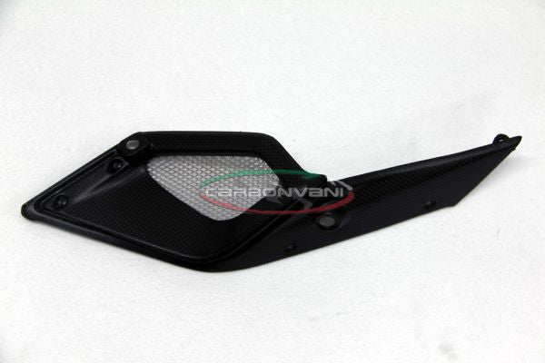 CARBONVANI - MV AGUSTA RIVALE CARBON FIBER LEFT FUEL TANK INSIDE PANEL WITH MESH