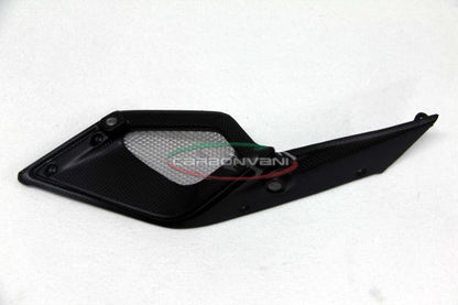 CARBONVANI - MV AGUSTA RIVALE CARBON FIBER LEFT FUEL TANK INSIDE PANEL WITH MESH