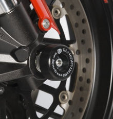 R&G Racing Front Axle Sliders / Protectors for Aprilia Caponord 1200  Ducati 748  749  916  996  998  999  848 Streetfighter '12-'15  Hypermotard 796  Hypermotard 110  Monster S4RS  Monster 696 '08-'14  MTS