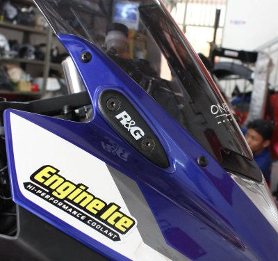 R&G Racing Mirror Blanking Plates for Yamaha YZF R25 '14-'15 & YZF R3 '15