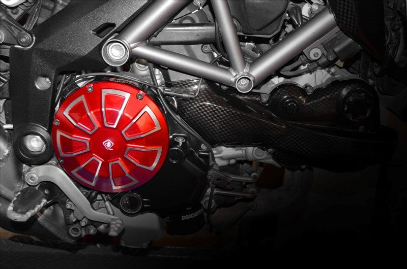 DBK Special Parts (Ducabike) 3D Wet Clutch Cover for the Ducati 848  Streetfighter 848  Monster 696/796/1100/1200  Hypermotard 796  and Multistrada 1200 (2010-2014)