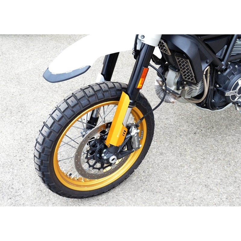 DBK Special Parts (Ducabike) Aluminum Fork Protectors for the Ducati Scrambler Desert Sled