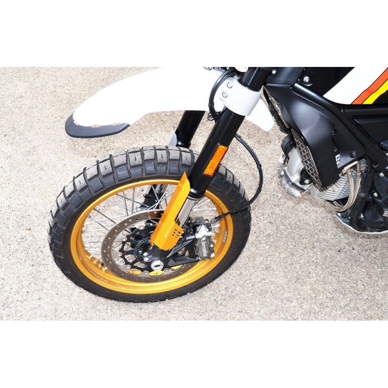 DBK Special Parts (Ducabike) Aluminum Fork Protectors for the Ducati Scrambler Desert Sled