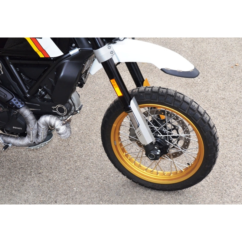 DBK Special Parts (Ducabike) Aluminum Fork Protectors for the Ducati Scrambler Desert Sled