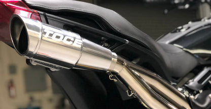 TOCE Performance Visor Tip Full 2 into 1 High Mount Exhaust System for Indian FTR 1200 (Flat Track Racer) (19-20)