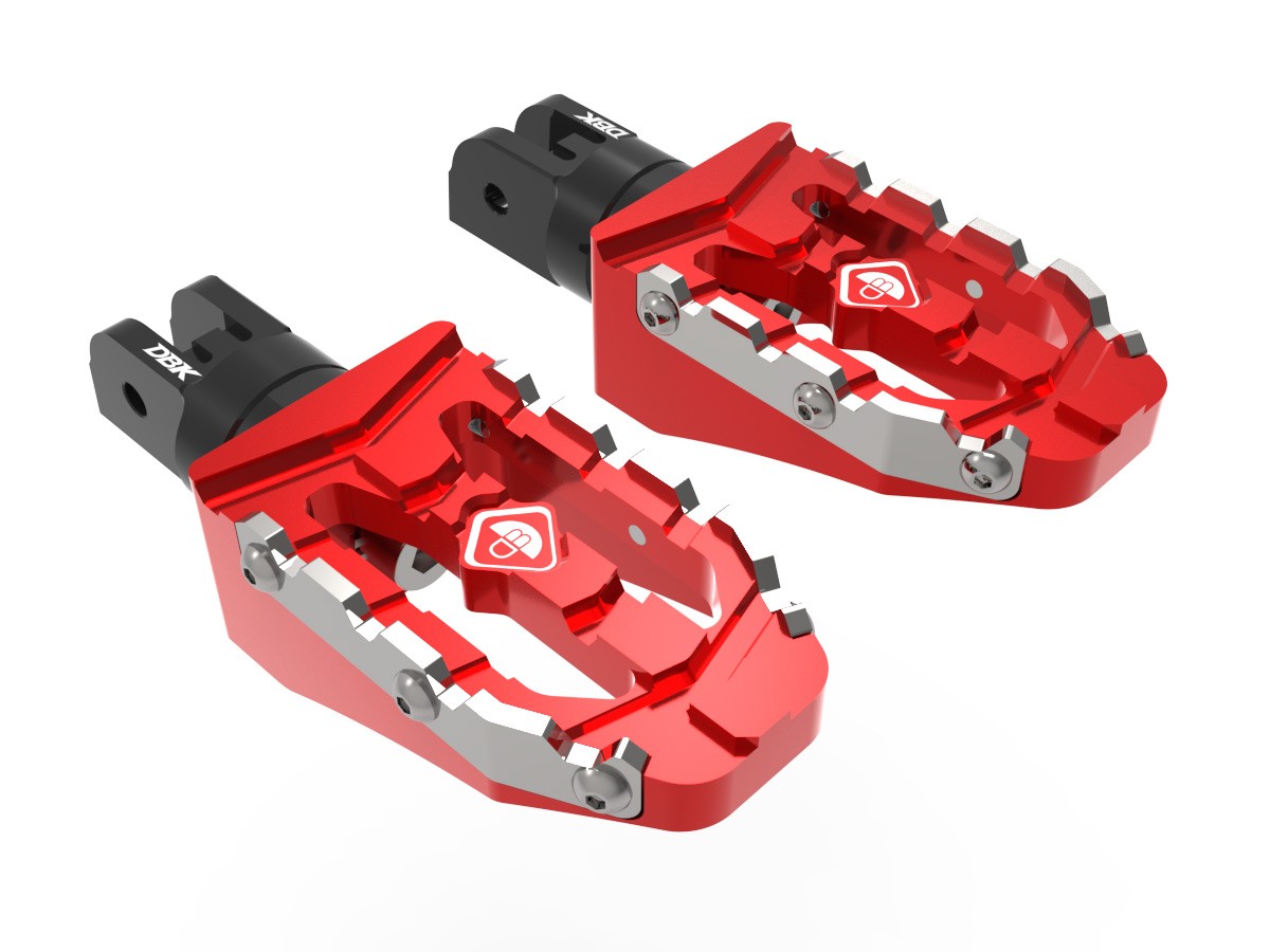 DBK Special Parts (Ducabike) "OFF ROAD" Adjustable Rider/Passenger Footpegs for Ducati