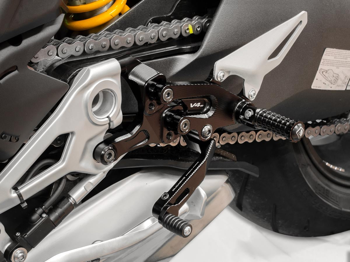 DBK Special Parts (Ducabike) Type 1 Adjustable Rearsets for the Ducati Streetfighter V4 / S