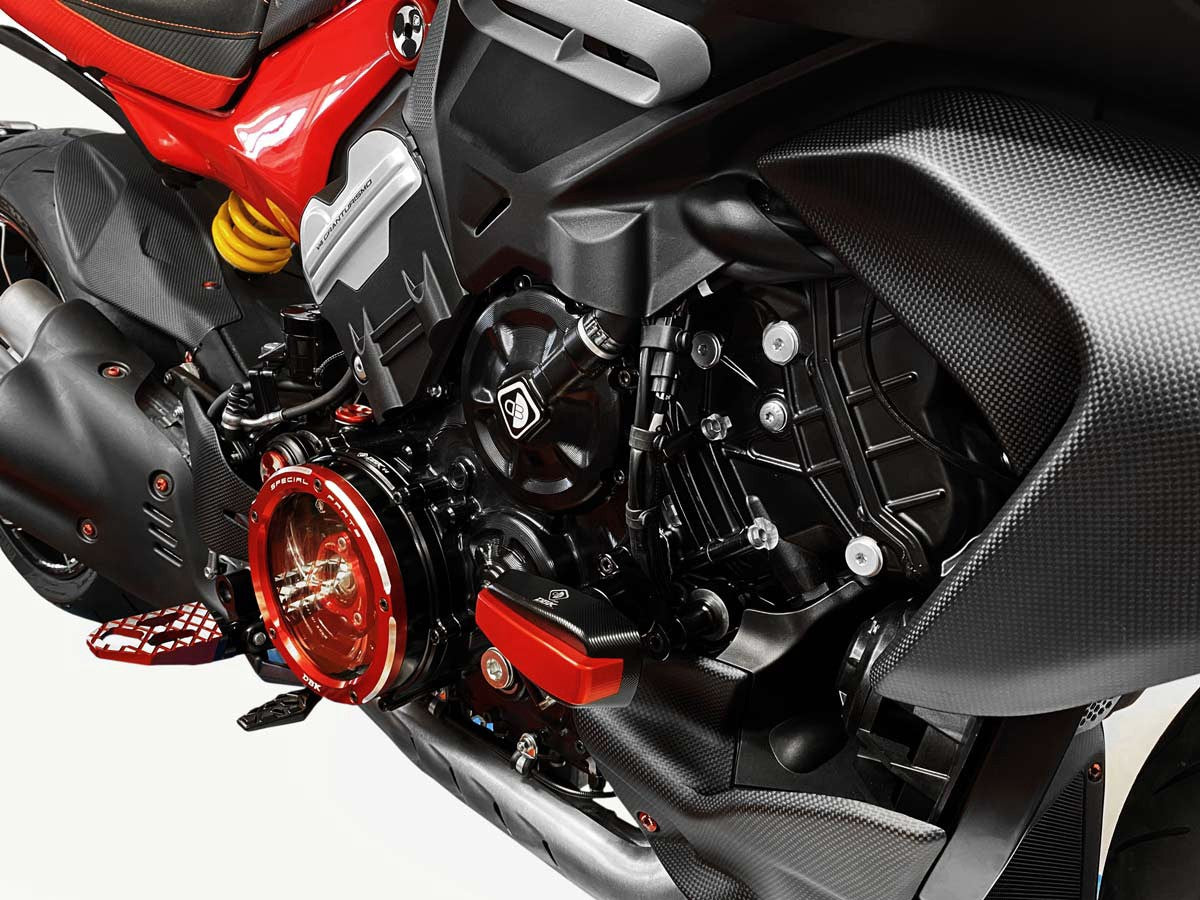 DBK Special Parts (Ducabike) Billet Frame Slider Kit for Ducati Diavel V4 - Long Slider