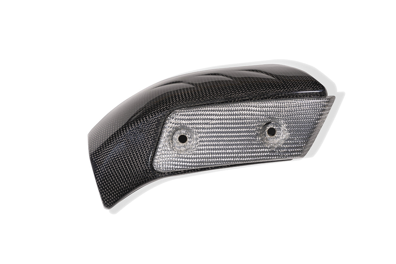QD Carbon Fiber Header Exhaust Shield (with Alutech Carbon) for the Indian FTR 1200 (Flat Track Racer)