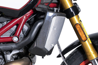 QD Carbon Fiber Radiator Guards (with Alutech Carbon) for the Indian FTR 1200 (Flat Track Racer)