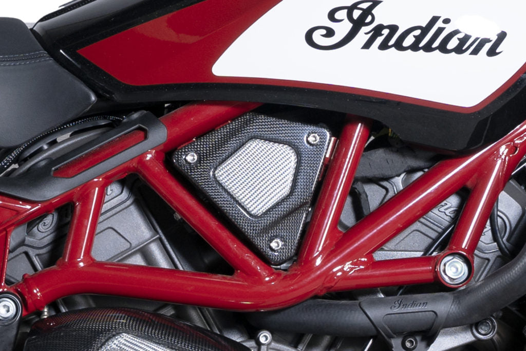 QD Carbon Fiber Side Covers (with Alutech Carbon) for the Indian FTR 1200 (Flat Track Racer)
