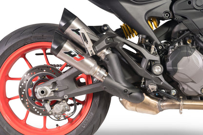 QD Exhaust Twin Gunshot Slip-on system for the Ducati Monster / + (937) 2021+