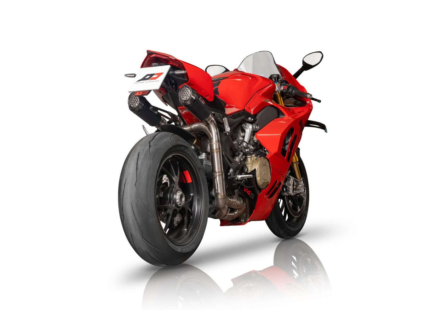 QD Exhaust Twin GUNSHOT DARK MATTER Semi-Full Exhaust for the Ducati Panigale / Streetfighter V4 (Euro5) (21-24)