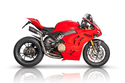 QD Exhaust Twin GUNSHOT DARK MATTER Semi-Full Exhaust for the Ducati Panigale / Streetfighter V4 (Euro5) (21-24)