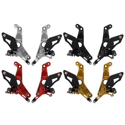 DBK Special Parts (Ducabike) Adjustable Rider Rearsets for the 2017+ Ducati Monster 1200 / S, 2018+ 821, and Supersport